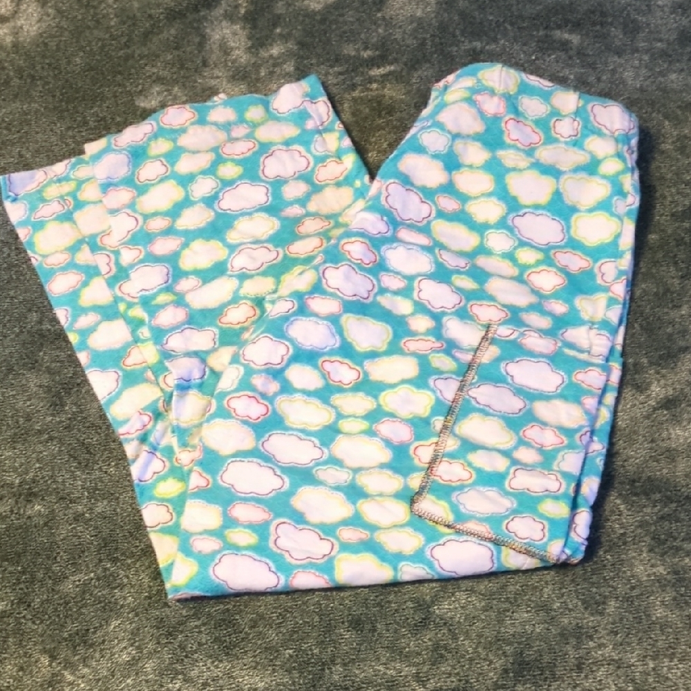 Cloud Patterned Kids Pajama Bottoms